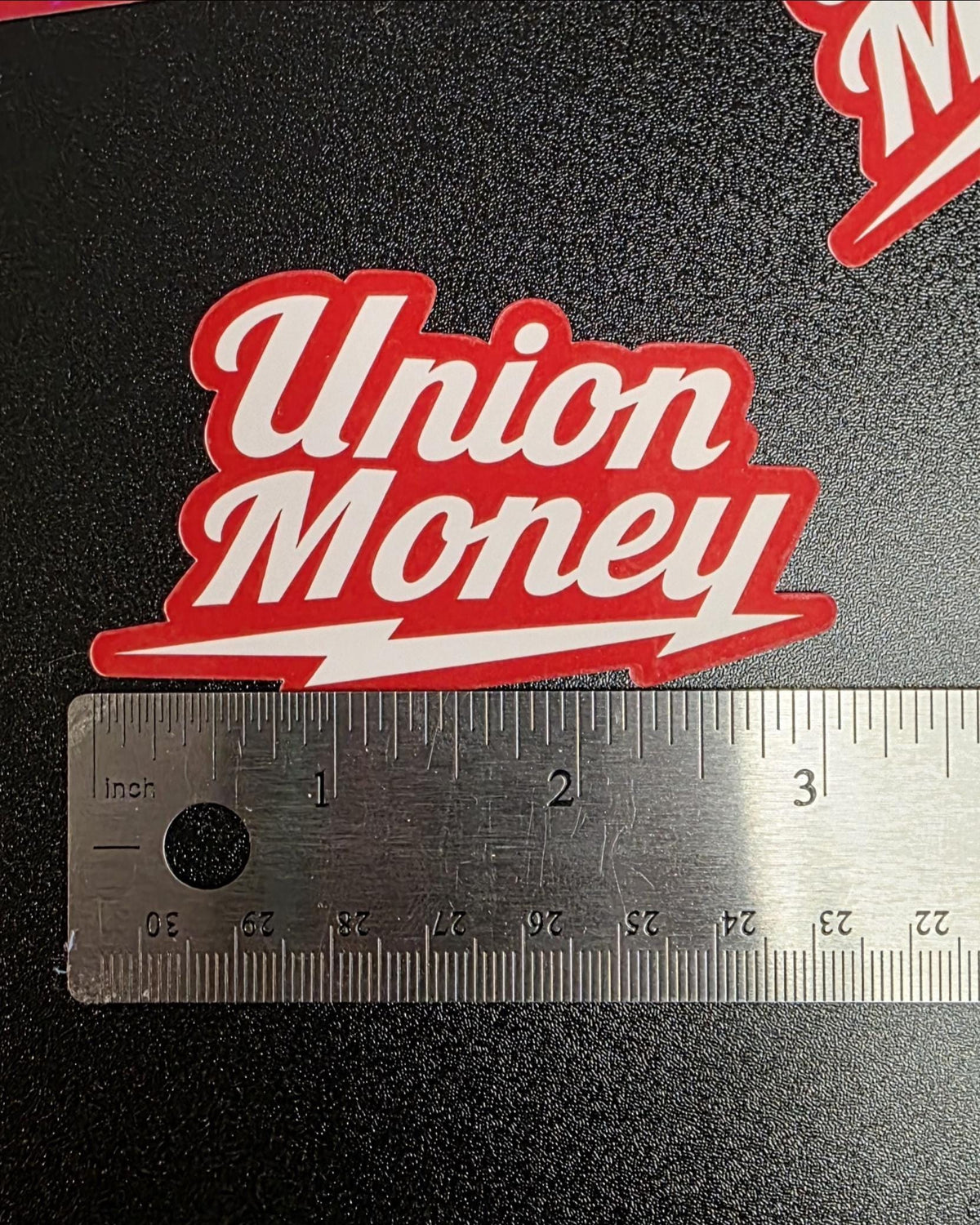 Union Money Hard Hat Sticker – Waterproof Vinyl Decal for Work Gear