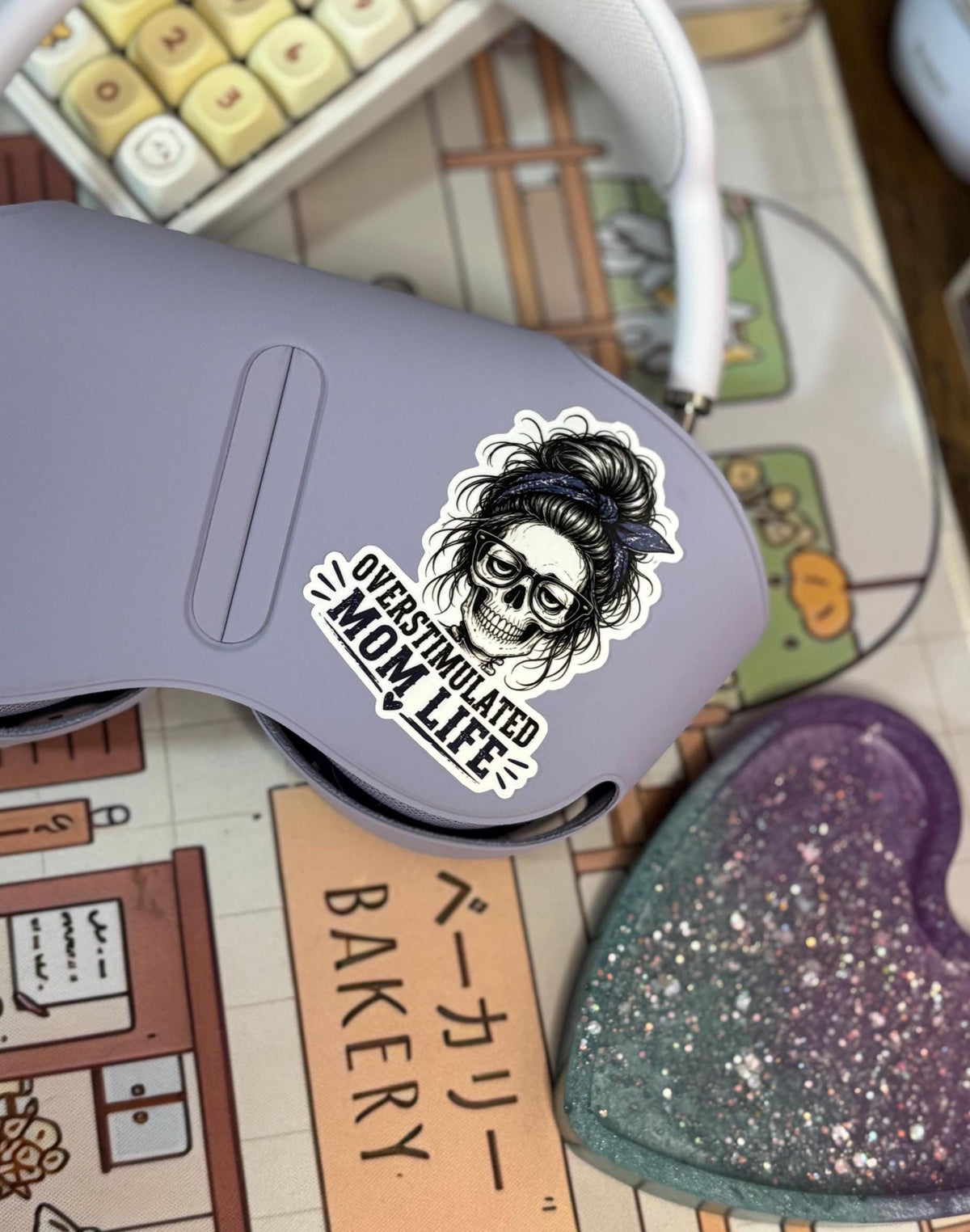 Overstimulated Mom Life sticker