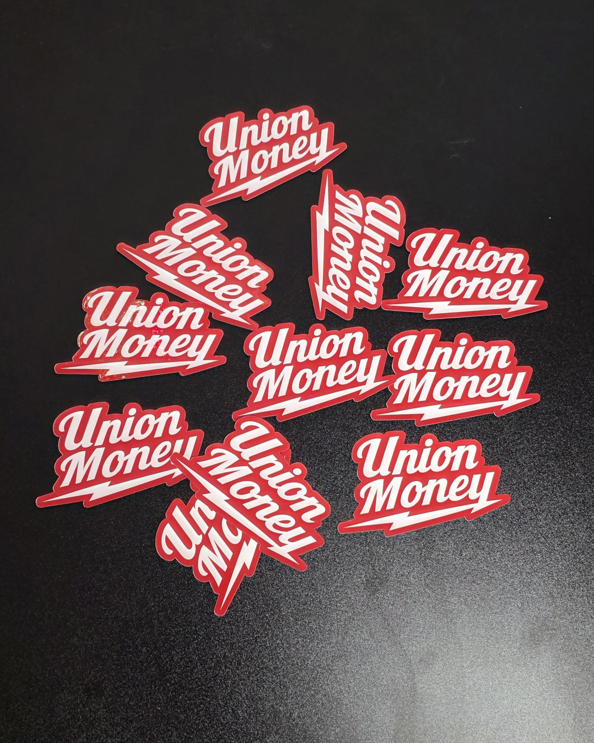 Union Money Hard Hat Sticker – Waterproof Vinyl Decal for Work Gear