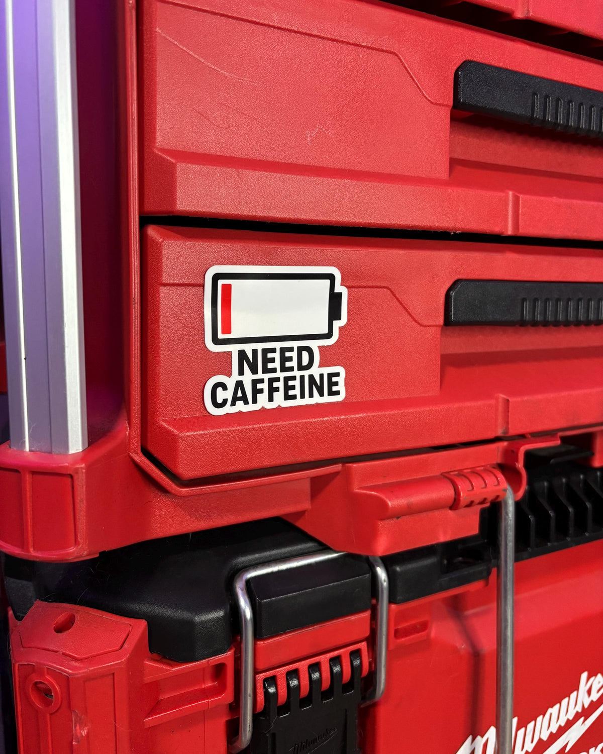 Low Battery Need Caffeine Sticker | Waterproof Vinyl Decal