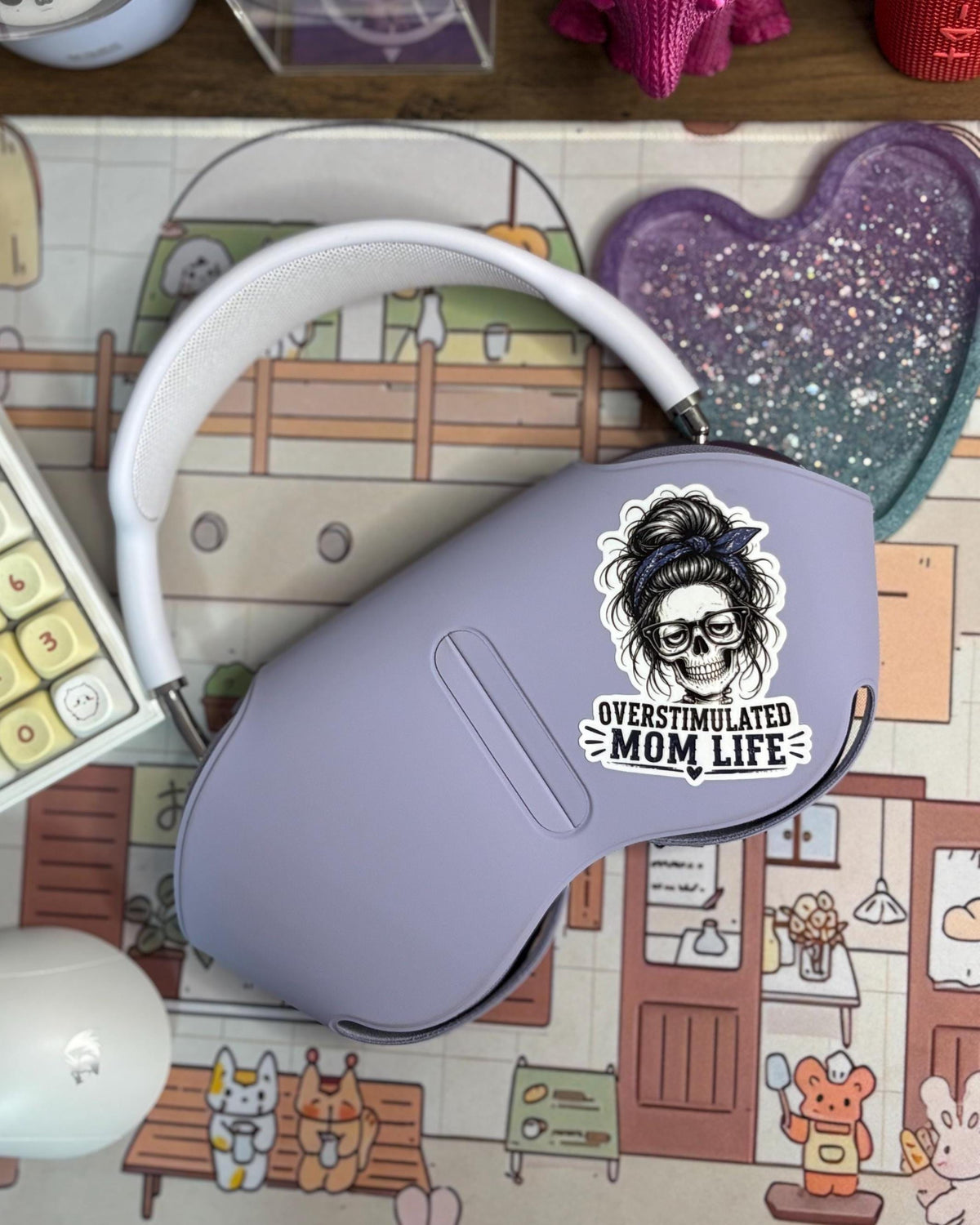 Overstimulated Mom Life sticker